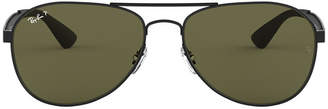 Ray-Ban Rb3549 61 Gold Pilot Sunglasses