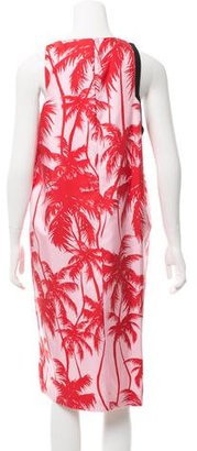 Fausto Puglisi Palm Tree Printed Midi Dress
