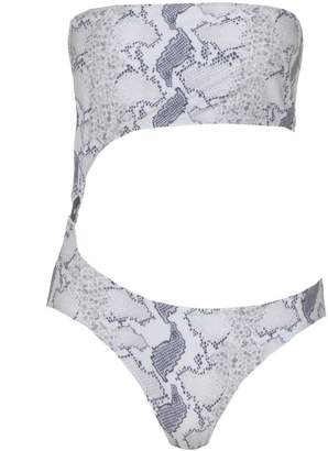 boohoo Snake Ring Detail Cut Out Swimsuit