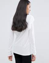 Thumbnail for your product : Brave Soul Long Sleeve Top with Asymetric Frill