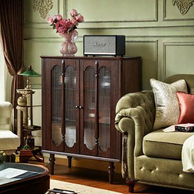 NICECABINET Elegant Exquisite Brown Walnut Sideboard