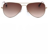 Thumbnail for your product : Ray-Ban Highstreet Matte Aviator Sunglasses