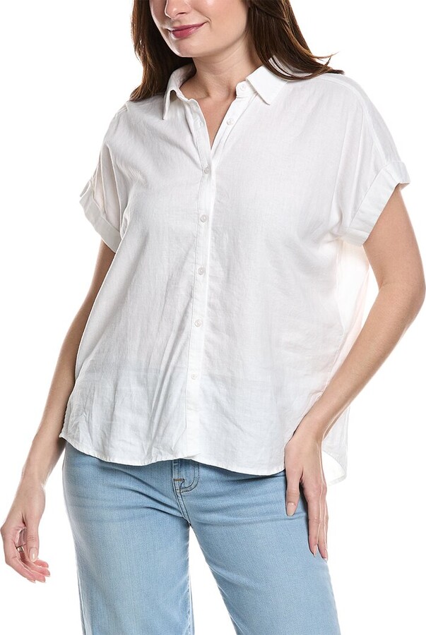 7 For All Mankind Easy Linen-Blend Shirt