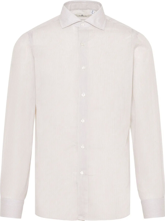 Finamore 1925 Napoli Striped Long-Sleeve Shirt