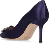 Thumbnail for your product : Manolo Blahnik 70mm Hangisi satin pumps