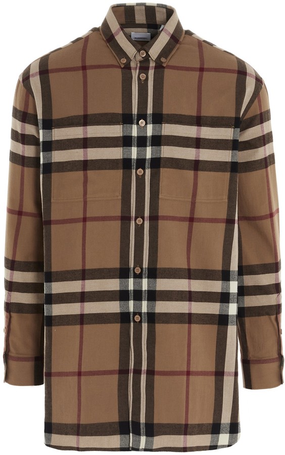 men's long sleeve burberry shirt