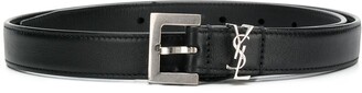 Saint Laurent Monogram square-buckle belt