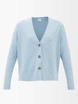 Thumbnail for your product : Allude V-neck Cotton And Cashmere Cardigan - Light Blue