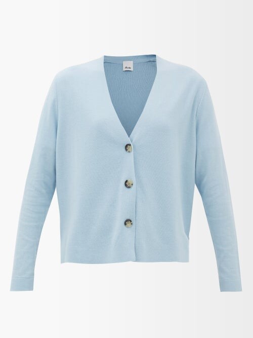 womens pale blue cardigan