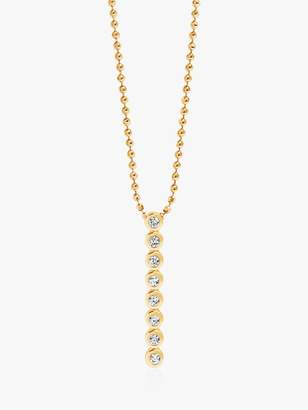 Sif Jakobs Jewellery Cubic Zirconia Bar Pendant Necklace, Gold