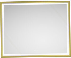 Orren Ellis LED Bathroom Mirror with Aluminum Frame, Wall Mounted Vanity Mirror, Anti-Fog, Memory, 3 Colors, Stepless Dimmable