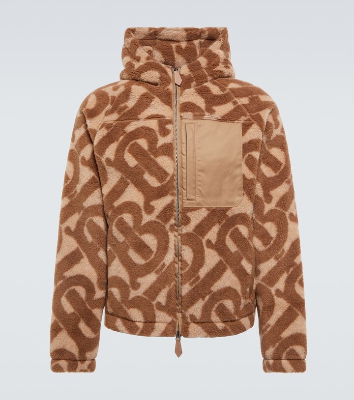 Burberry TB Monogram jacquard fleece jacket - ShopStyle