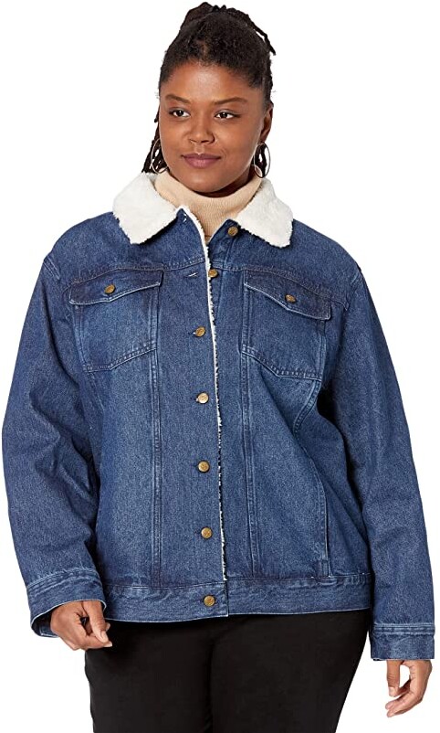 plus size shearling jacket