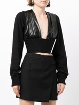 Thumbnail for your product : Alyx Cropped Sweatshirt-Sleeve Top