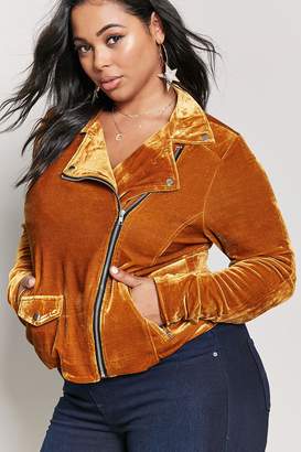 yellow plus size moto jacket