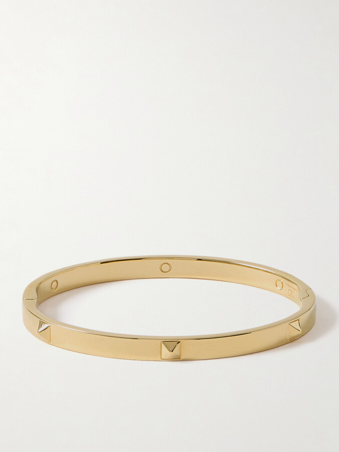 Valentino Garavani Rockstud Gold-tone Bangle - L