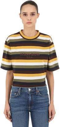 GUESS U.S.A. Striped Cotton Jersey T-shirt