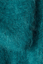 Thumbnail for your product : By Malene Birger Jovillan Ribbed-knit Coat - Teal