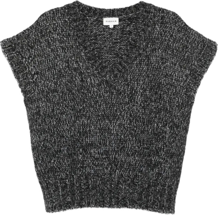 V-neck short-sleeve top