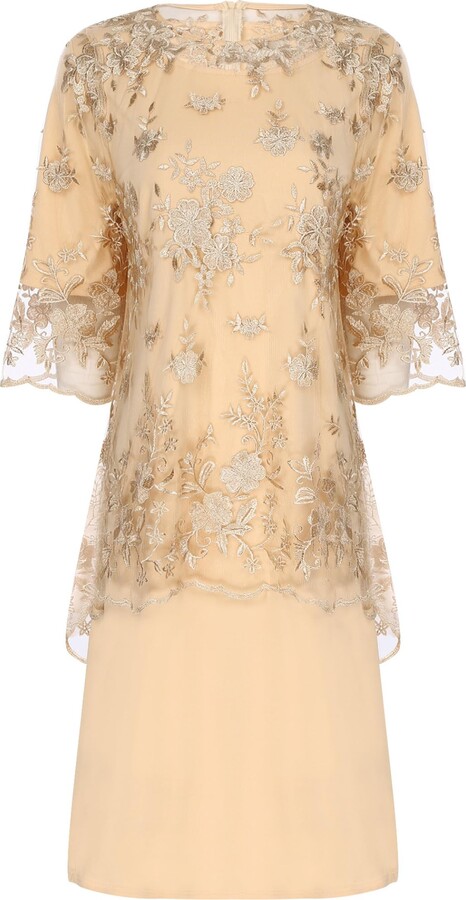 Embroidered Dress Gina Bacconi Sale At John Lewis Gina Bacconi