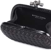 Thumbnail for your product : Bottega Veneta Knot snake-trimmed satin box clutch