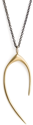 Marion Cage Swallow Pendant Necklace - Yellow Gold