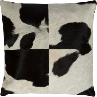 HOME & GIFTWARE Cow Hide Square Cushion Black/White