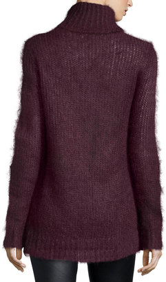 Michael Kors Collection Mohair-Blend Turtleneck Sweater, Bordeaux