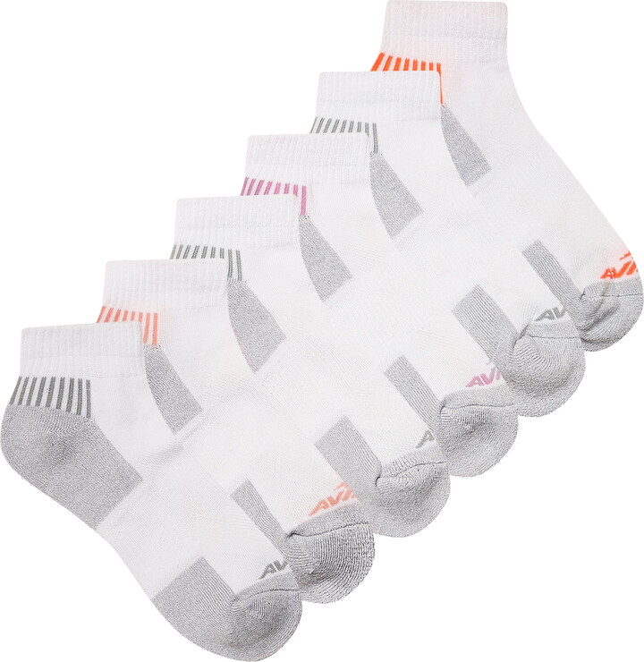 Avia Women’s All Sport Cushion Ankle Socks, 6-Pack