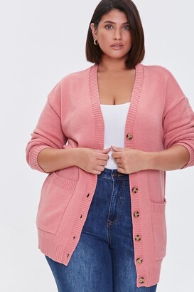 Women Plus Size Pink Cardigan | Shop 