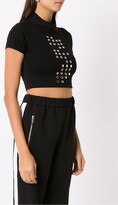 Thumbnail for your product : Gloria Coelho Stud-Embellished Knitted Top