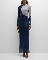 Thumbnail for your product : Tory Burch Colorblock Sequin Overlay Maxi Dress