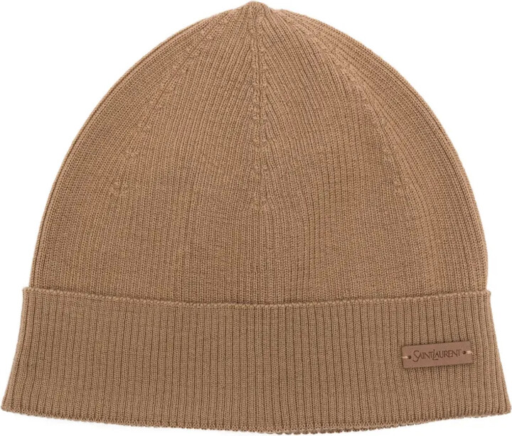Saint Laurent Ribbed Wool Beanie