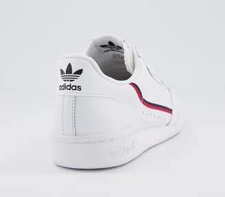 adidas 80s Continental Trainers White White Scarlet Navy