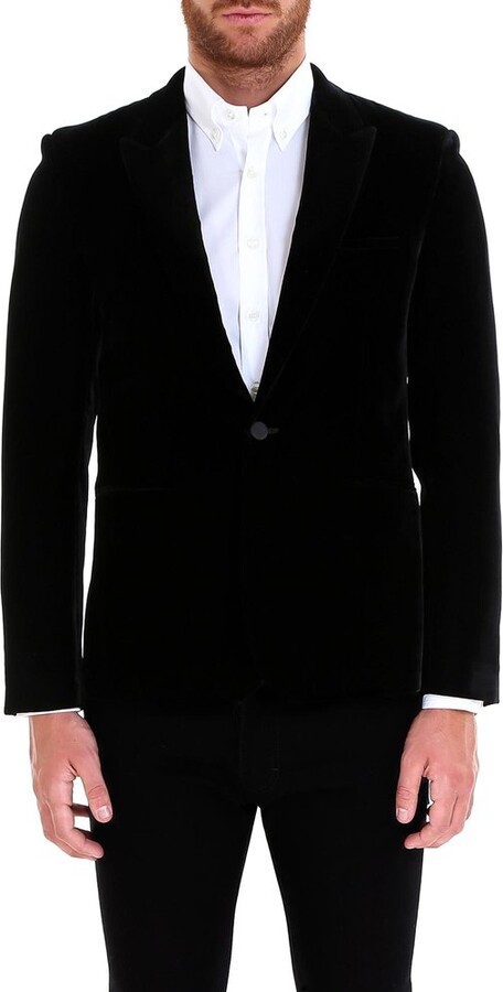 Saint Laurent Velvet Long-Sleeved Blazer