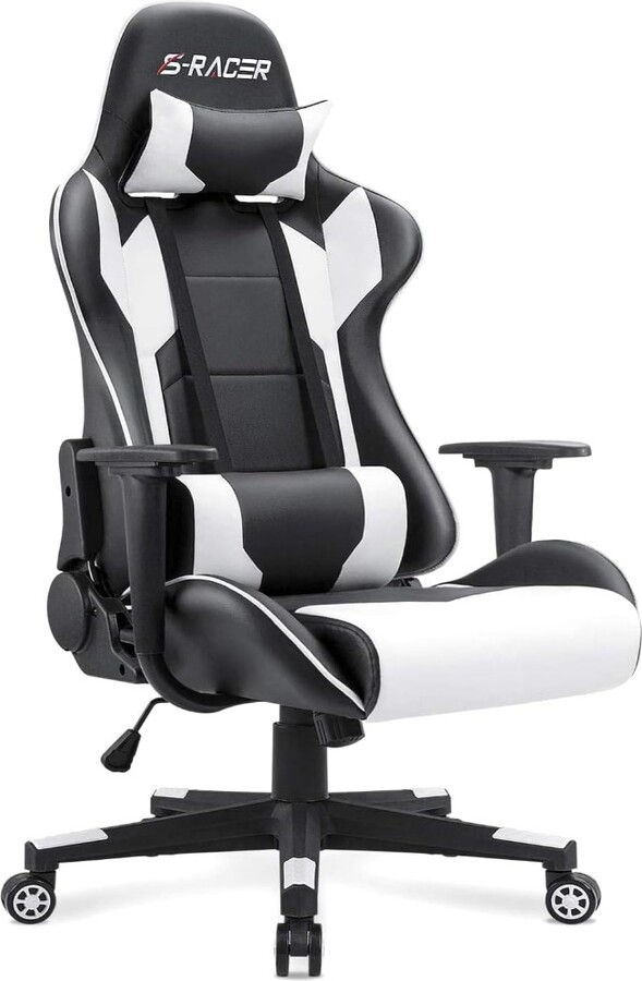 NONE Homall Gaming Chair, Office Chair High Back Computer Chair Leather Executive Ergonomic Adjustable Swivel Headrest Lumbar Suppor