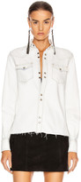 Thumbnail for your product : Saint Laurent Classic Western Shirt in Bleached Blue | FWRD