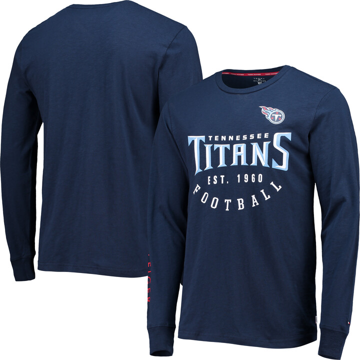 Men's Tommy Hilfiger Navy Tennessee Titans Peter Long Sleeve T-Shirt