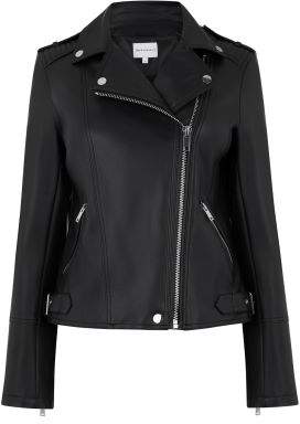 Next Warehouse Womens Faux Leather Biker Jacket Black 6