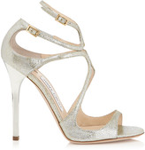 Thumbnail for your product : Jimmy Choo Lance Champagne Glitter Leather Sandals