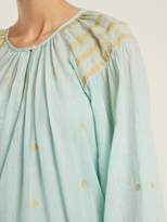 Thumbnail for your product : Mes Demoiselles Tenerife Embroidered Cotton Dress - Womens - Blue