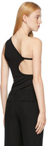 Thumbnail for your product : CHRISTOPHER ESBER Black One Shoulder Cut-Out Tank Top