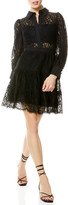 Thumbnail for your product : Alice + Olivia Anaya Collared Lace Tiered Short Dress