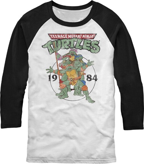 Teenage Mutant Ninja Turtles Men's Hero Rainbow '90s Vibe T-Shirt Black
