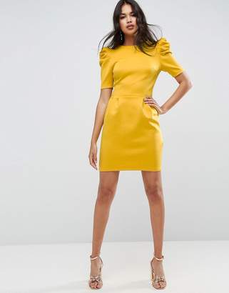 ASOS Mini Dress With Ruched Shoulder