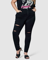 Thumbnail for your product : Sunday In The City - Women's Black High-Waisted - Superstylin Ripped Skinny Jean - Size One Size, 22 at The Iconic