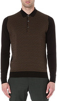 Thumbnail for your product : John Smedley Knitted geometric polo jumper