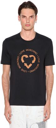 Love Moschino Quork Printed Cotton Jersey T-Shirt