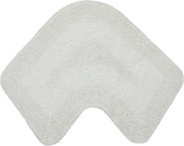 Dunelm Supersoft White L Shape Bath Mat White ShopStyle