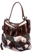 Thumbnail for your product : Burberry Leather-Trimmed Check Satchel